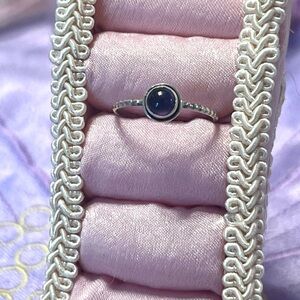 Vintage sterling silver amethyst ring size  7 1/2